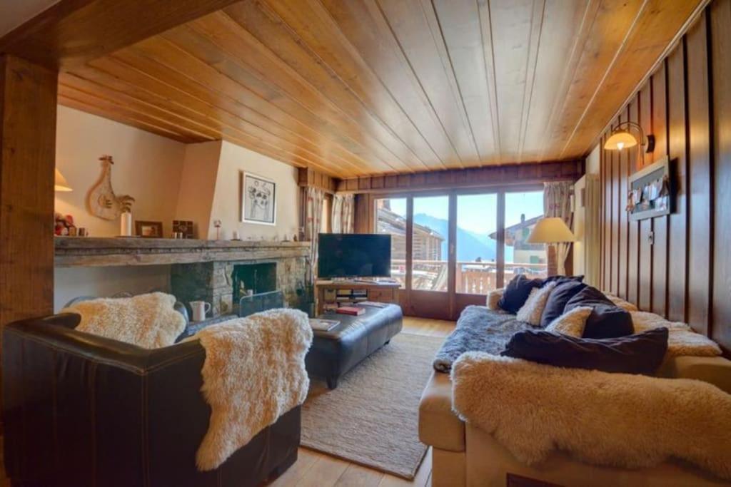Ski-In, Chalet-Style Appt Central Verbier - 1 Min Walk To Lift Luaran gambar